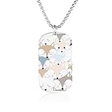 Lindo collar con colgante de zorro, lobo y cachorro husky para hombres y mujeres, cadena de plata, joyería para perro