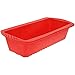 4 Piece Red Silicone Bakeware Set with Square Brownie Pan, Bread Loaf, Round Cake and Pie Pans (Nonstick)