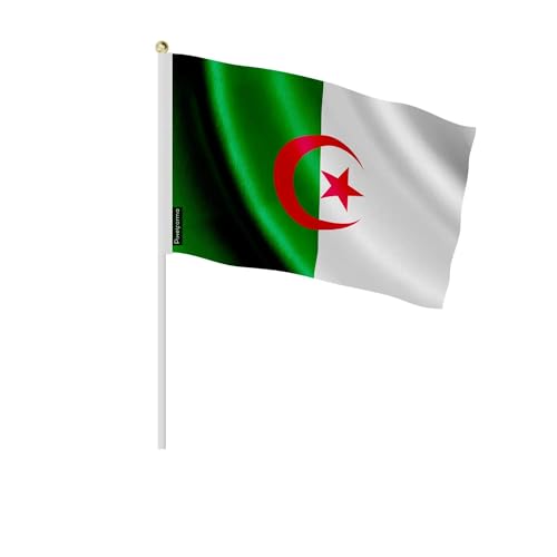 Drapeau Algérie 30x45cm lot de 50 mini drapeaux algériens pour événements