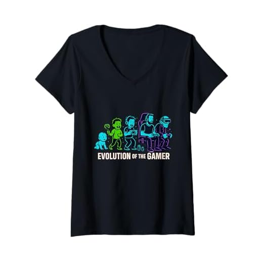 Funny Gamer Evolution V-Neck T-Shirt