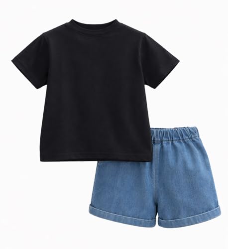 Image of Bold N Elegant Kids Half Sleeve 3D Cartoon Tiger Cotton T-Shirt with Denim Shorts Summer CLothing Set for Infant Toddler Preschool Boys n Girls | Cook Outfit For Kids