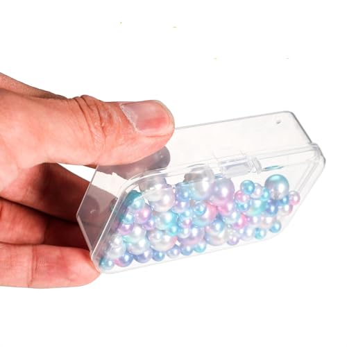 Image of Jetec 18 Pieces Mini Plastic Clear Beads Storage Containers Box for Collecting Small Items, Beads, Jewelry, Business Cards, Game Pieces, Crafts (2.9 x 2.9 x 1 Inch)