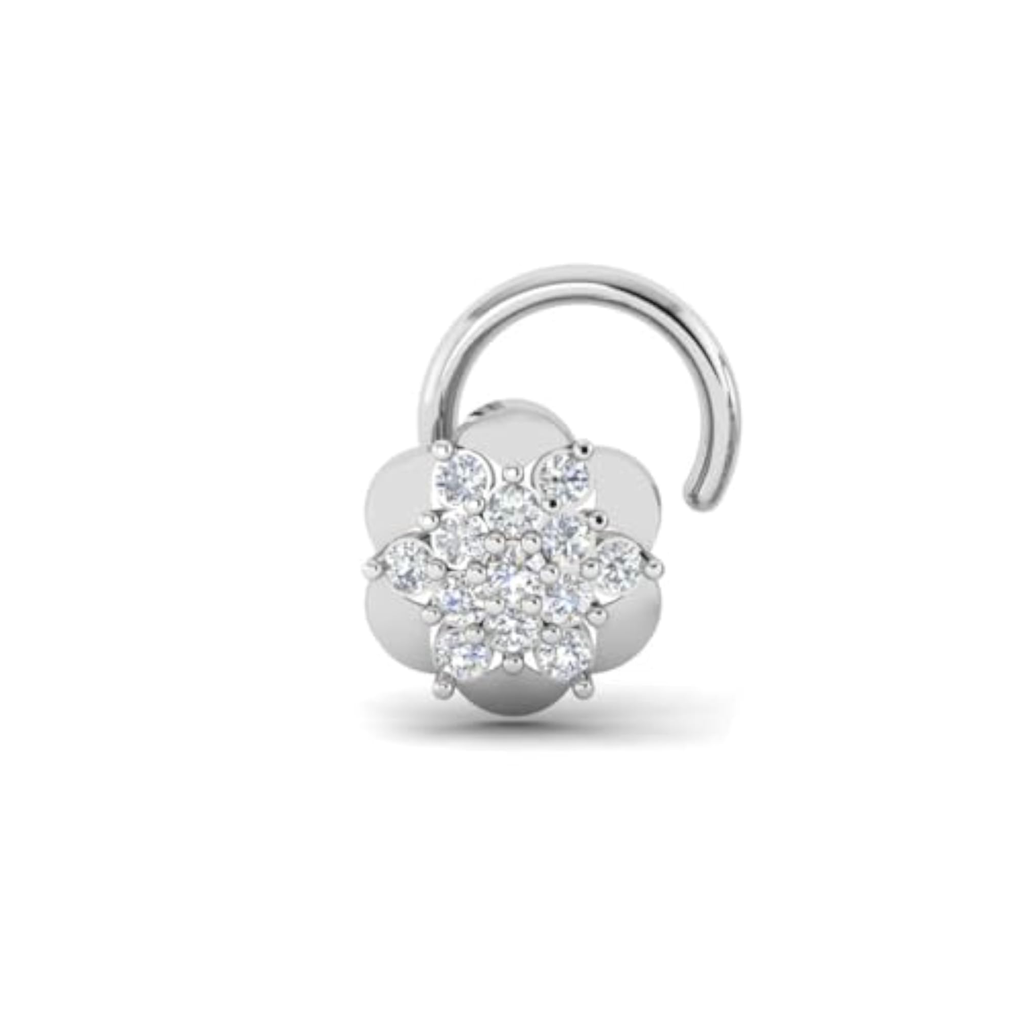 Women's 925 Sterling Silver 18K Gold Plated Chic Arc Wired Nose Pin