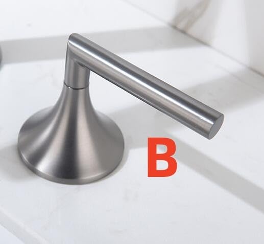 Robinet de lavabo anti eclaboussure double commande pour confort eau chaude froide