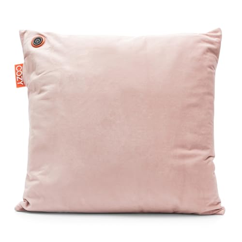 Coussin chauffant confortable UNA - Sans fil (velours rose clair)
