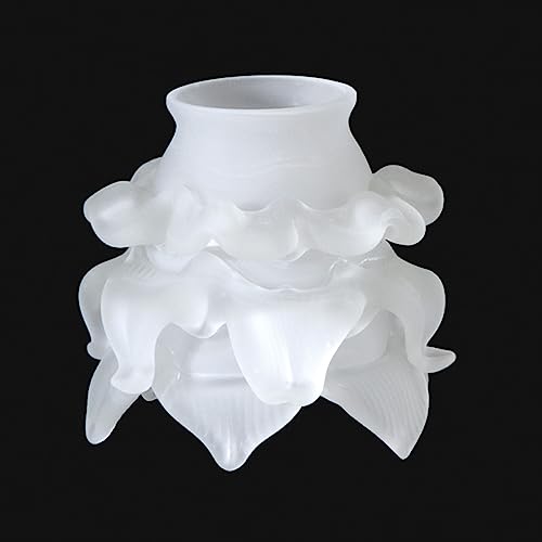 B&P Lamp® 2 1/4" Fit, Satin Crystal "Rose" Shade, 4"H #TOP1