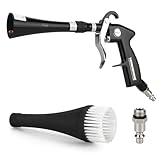 MYPIN Aluminium Car Cleaning Gun with Tapered Nozzle, 6-9.2Bar with 2 Set Nozzle, Pressure Air Blower Blow Gun Producing Powerful Blast of Air for Cleaning Cars, Velvet, Furniture and Carpets