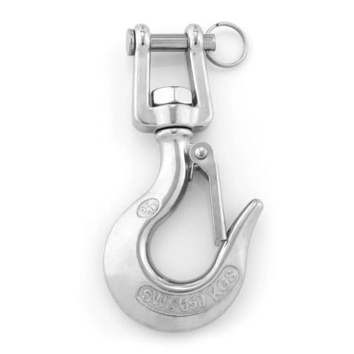 Crochet de levage pivotant en inox pour installer vos suspensions extérieures et voiles