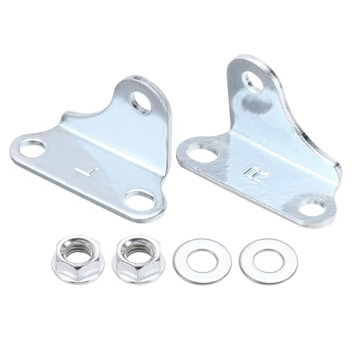 uxcell 8mm L-Type Mounts Brackets,Ball Stud Mounting Bracket Gas Strut Mount Universal Spring Lift Strut for Gas Shock Spring Strut Lift Support Prop,2pcs Silver