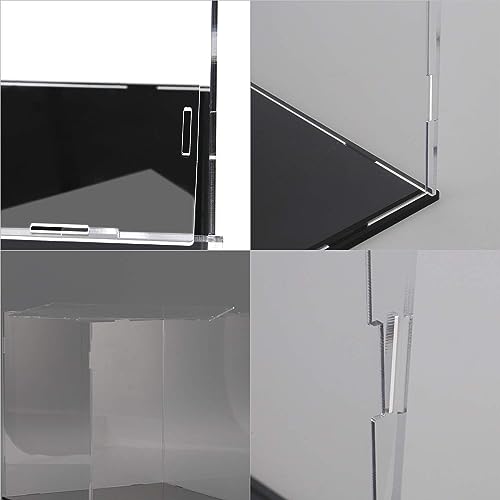 Image of 25.4 x 25.4 x 25.4 CM Clear Acrylic Display Case - Self-Assemble Cube Storage Box for Collectibles, Action Figures, and Toys