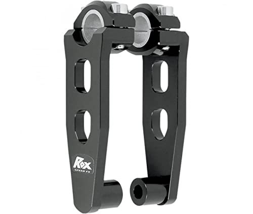 Compatible con / Reemplazo para pares de puentes de manillar de aluminio negro 125 mm Riiser 0602-0442 Cover