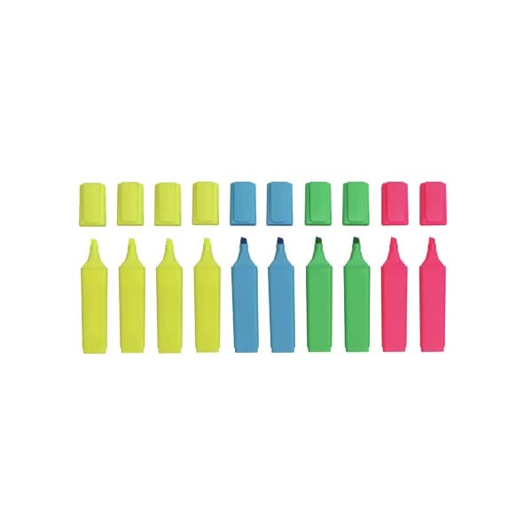 Finchley Hi-Glo Highlighter Chisel Tip Assorted (Pack of 10) 8440PK10 Pen Free (8)
