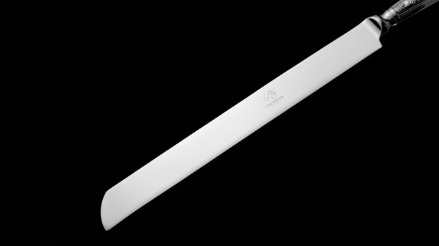 OTW PAVILION 2 Piece Wedding Cake Server Set,18/10 Stainless Steel Dessert Set Pie Server Cake Cutter Knife for Birthday,Anniversary,Holiday,Baby Shower,Party (Versailles, Stainless steel-V)