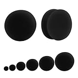 NewZenro Black Silicone Ear Gauges Double Flared Plugs Tunnels Expanders Stretcher Saddle Earrings for Men Women Fashion Body Piercing Jewelry Hypoallergenic Gift (9/16