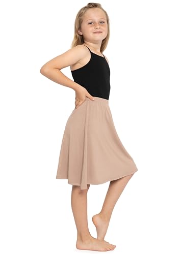 Image of STRETCH IS COMFORT Girls Skirts Flowy A Line Knee Length and Ankle Length | Elastic Waist, Kids School Skirt, Girls Maxi Skirt, Black Skirt For Girls, Faldas Para Ninas, Girls Long Skirt, Long skirts