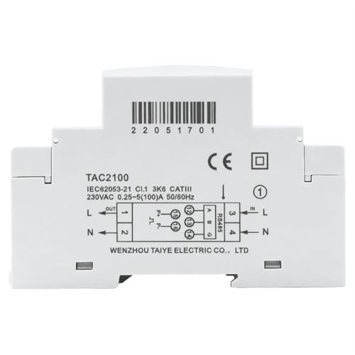 Compteur d'énergie multifonction monophasé TAC2100 230V rail DIN - 5