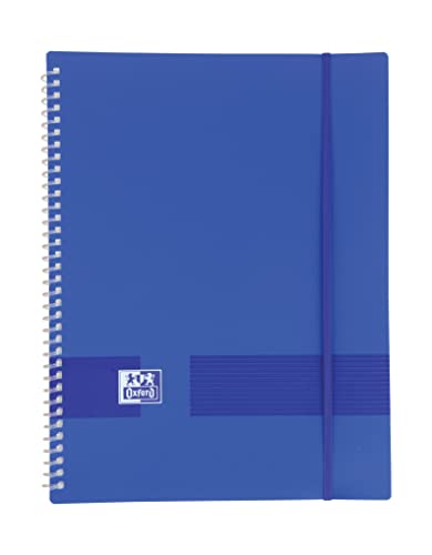 Oxford - Carpeta 40 fundas, tapa de plástico opaco, color azul marino