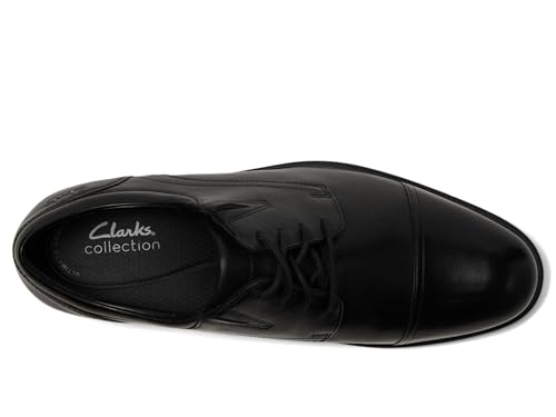 Clarks Steadwell Cap Mens Black Leather, 9.5 - 3