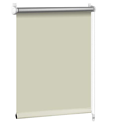 S SIENOC Klemmfix - Estor Opaco para Ventana Estor Enrollable/Thermo – Estor de Opaco Blackout Blind Silver Coating Opaque Protección de Pantalla para Ventanas y Puertas