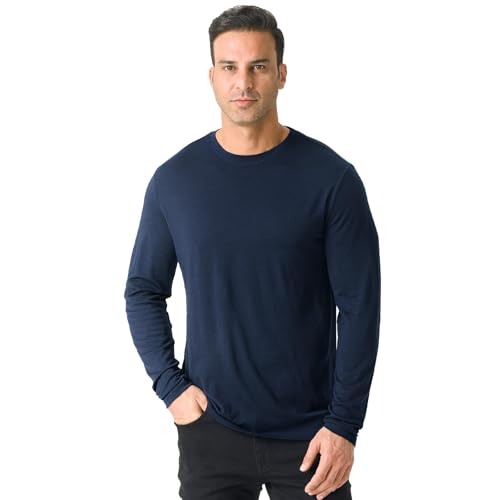 Merino Protect 100% Lana Merino Hombre Camisetas Termicas Suaves Pullover Resistencia Al Olor Jersey para Cazar Y Hacer Senderismo