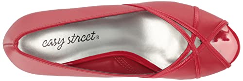 Easy Street Women's Celeste Pump, Red, 8 X-Wide #TOP4