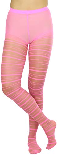 Image of ToBeInStyle Women's Sheer Horizontal Striped Pantyhose