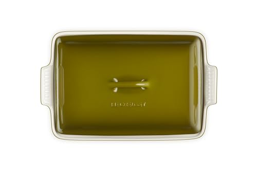 Image of Le Creuset Stoneware Heritage Rectangular Covered Casserole, 4 qt., Olive