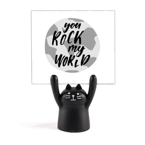 Porte-mémo chat noir You Rock My World pour ne plus perdre vos notes importantes