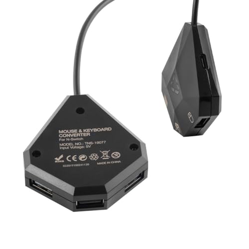 Lagomloot Teclado y adaptador, mapeo personalizado para PS4/PS3/Xbox One/Xbox 360/Switch, convertidor USB compacto con botón de reinicio