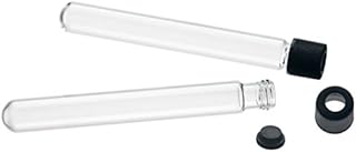 Chemglass CLS-4208-01 Glass 4.5mL Complete Hungate Anaerobic Culture Tube, with Screw Thread 16mm Diameter x 125mm Height, (Pack of 100)