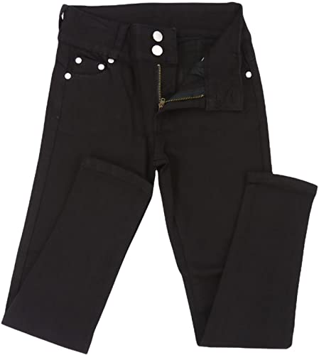 Image of ToBeInStyle Girl's Denim Easy Styling Classic Timeless Everyday Jeans Zip-Up Closure