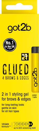 got2b Glued 4 Brows and Edges, Screaming Hold Brow Gel, Clear, 16ml