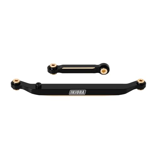 INJORA Black Brass Steering Links 14g for 1/24 RC Crawler Axial SCX24 Upgrade