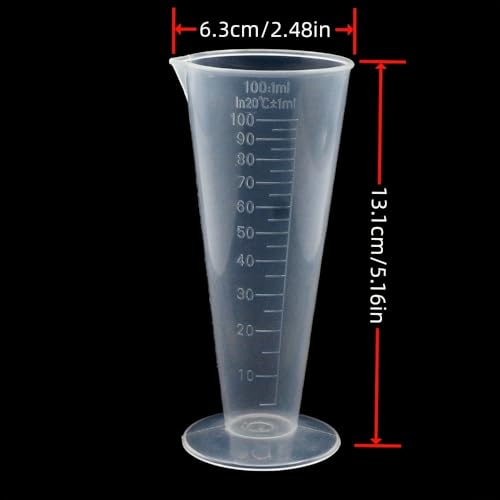 Vaso medidor cónico plástico 100 ml miniatura 2