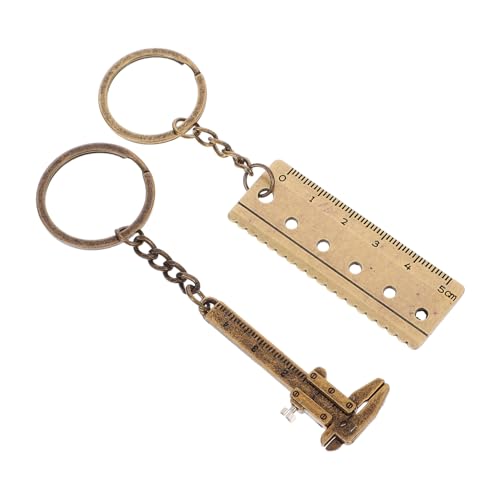 Uonlytech 2piezas Llavero de Calibre Vernier Compacto para Mediciones Precisas Herramienta Portátil para Llaveros o Mochilas