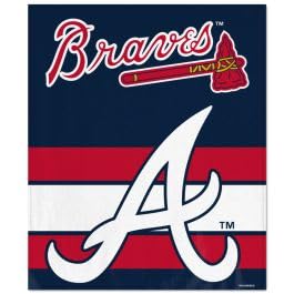Couverture Atlanta Braves ultra douce cadeau idéal fan de baseball 127x152