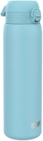 Ion8 Leak Proof 1 Litre Sports Water Bottle, Stainless Steel, 1200 ml (40oz), Blue