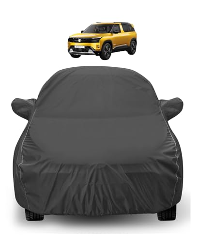 Image of Auto Hub Car Cover Compatible with Tata Sierra with Mirror Pocket, Water Resistant, Triple Stitched, Sierra Car Cover- Grey