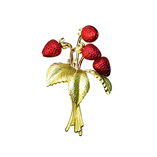 Broche fraise bijou de col pour vos tenues de bureau chic