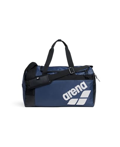 Arena All Set Duffle Bag Overnight Weekender Cabin Size Team Luggage Shoe Compartment Gym Training Gear Equipment Bag for Teens Men Women, Navy, 40 Liters