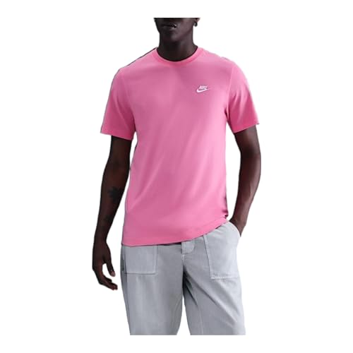 Image of Nike Sportswear Club Men's T-Shirt (Pinksicle /White) Size 4X-Large