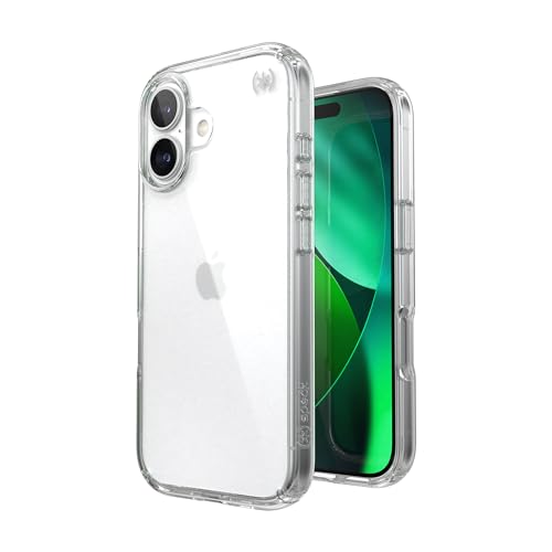 Image of Speck Presidio Perfect Clear for iPhone 17 Case, Slim Protective Case, Clear /Clear /Silver