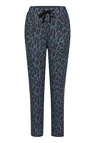 fransa FRDefauna Damen Sweathose Sweatpants Relaxhose Pants mit Print und Kordeln Regular Fit, Größe:M, Farbe:Bering Sea Mix (200873)