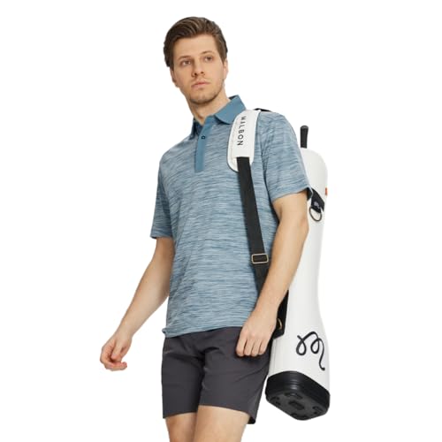 M MAELREG Golf Shirts for Men Dry Fit Moisture Wicking Pique Performance Casual Sport Mens Polo Shirts Short Sleeve — view 3