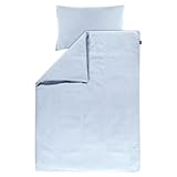 Produkttyp: BETTWÄSCHE-SET Alvi Bettwäsche Mull für Kinderbett mit Knopf Sky Way hellblau 100x135 cm  401291011