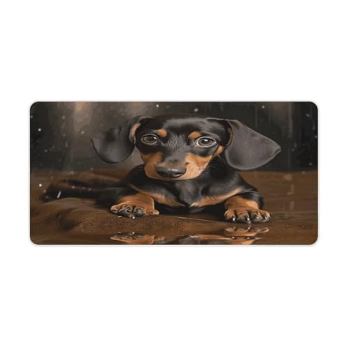 Cute Dachshund Pad Mouse Grande Antideslizante 60x30 cm