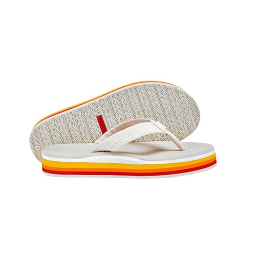 Image of Hari Mari- Dunes Sunset- Women's Retro Inspired Platform Boat-Safe Flip Flops- No Break Ins, Firm Arch Support, Antimicrobial, and Floats in Water