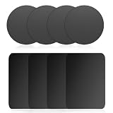GXGM 8 Pièces Plaque métallique autocollante pour Aimant téléphone Voiture, Plaques métal Adhésives pour Support téléphone magnétique, 4 Rondes et 4 Rectangles