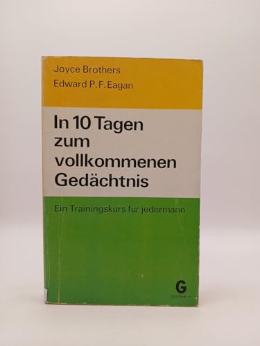 In 10 Tagen zum vollkommenen Gedächtnis [German] 3893509631 Book Cover