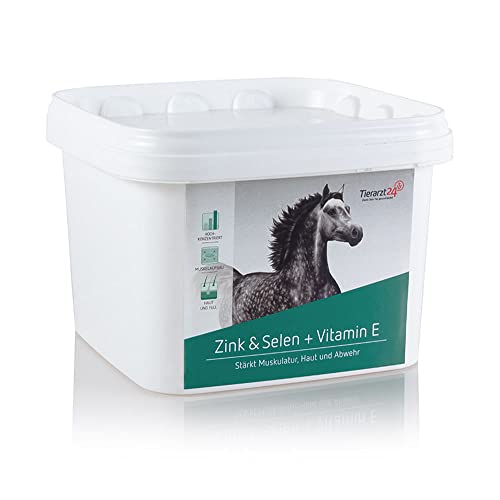 Tierarzt24 Zink & SELEN + Vitamin E unterstützt die Muskulatur, Haut und Abwehr von Pferden - 1,5 kg Cover